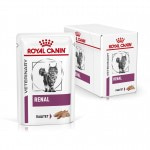Влажный корм Royal Canin Renal Feline для взрослых кошек с хронической болезнью почек (паштет) 85 гр