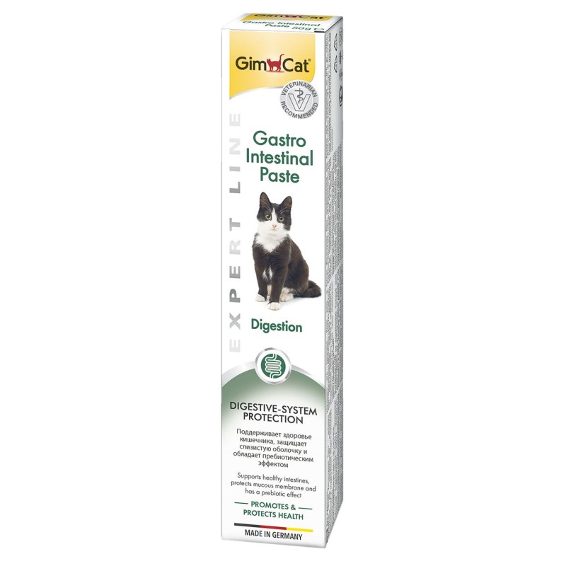 GimCat Expert Line Gastro Intestinal Paste Паста для оптимальной функции пищеварения для желудка и кишечника у кошек 50 гр