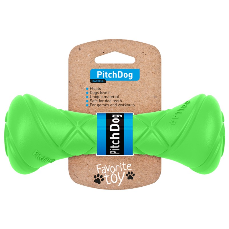 Купить PitchDog Игровая гантель для апортировки, длина 19 см, диаметр 7 см, салатовая PitchDog в Калиниграде с доставкой (фото)