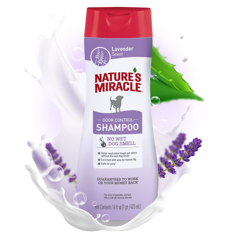 Nature's Miracle Шампунь Lavender Odor Control против запаха для собак с ароматом лаванды, 473 мл