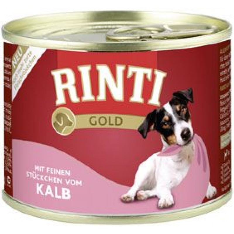 RINTI Gold mit echten Kalbsstuckchen - Ринти Голд с телятиной для собак - 185 гр