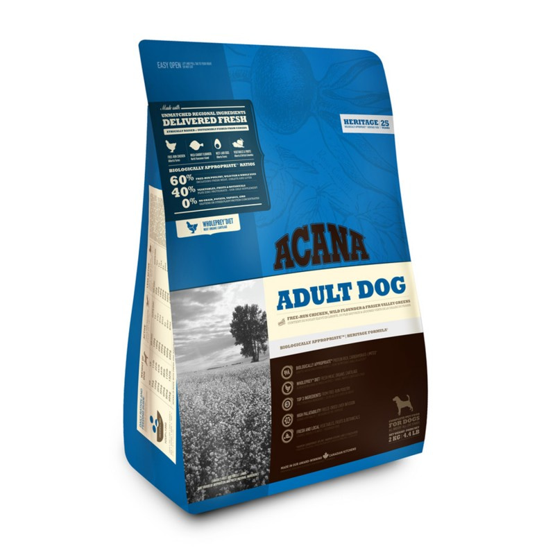 Cухой беззерновой корм Acana Heritage Adult Dog (Акана Эдалт Дог) для собак всех пород, с курицей 340 гр
