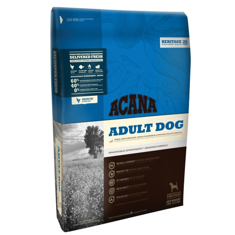 Cухой беззерновой корм Acana Heritage Adult Dog (Акана Эдалт Дог) для собак всех пород, с курицей 17 кг
