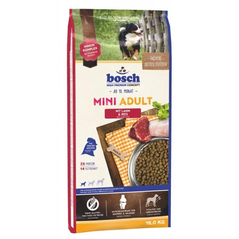 Купить Bosch Adult Mini Lamb&Rice для взрослых собак маленьких пород Ягненок с Рисом 3 кг Bosch в Калиниграде с доставкой (фото)