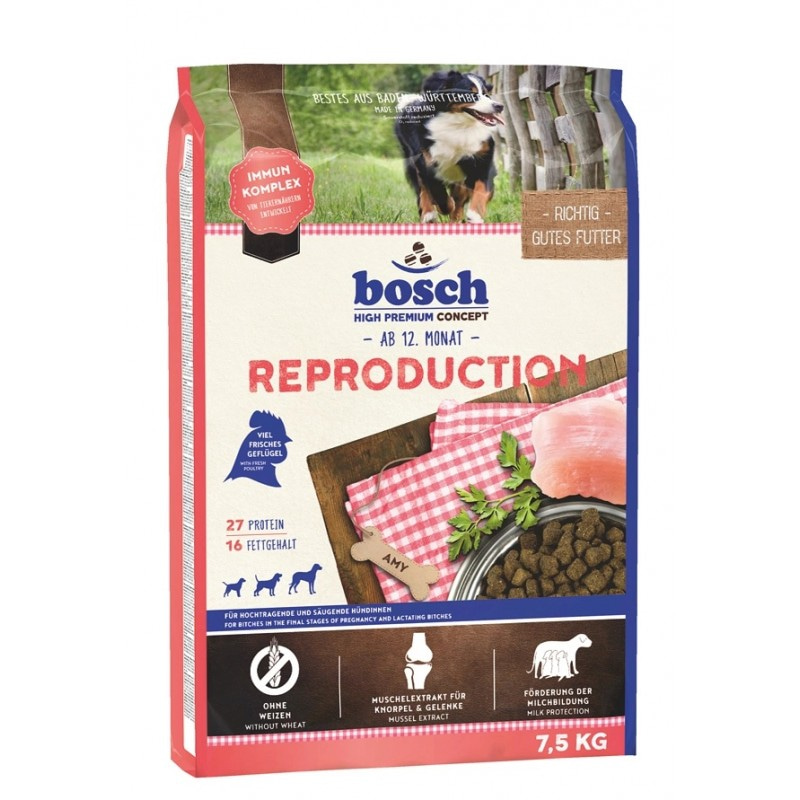 Сухой корм для собак Bosch Reproduction (Бош Репродакшен) для беременных и кормящих сук 7,5 кг