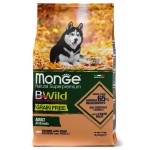 Сухой беззерновой корм Monge Dog BWild GRAIN FREE All Breeds Adult Salmone из лосося и гороха для взрослых собак всех пород 2,5 кг