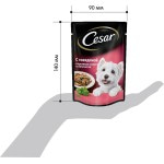 Купить Консервы Cesar для взрослых собак всех пород, с говядиной и кроликом в соусе со шпинатом, 85 г Cesar в Калиниграде с доставкой (фото 9)