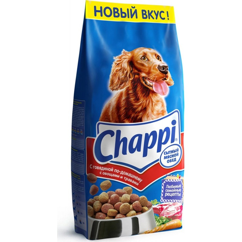 Купить Chappi Сытный мясной обед с говядиной по-домашнему с овощами и травами, 15 кг Chappi в Калиниграде с доставкой (фото)