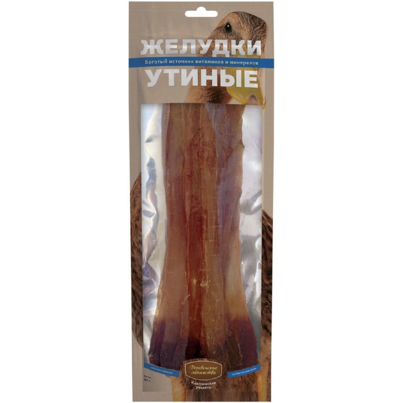 Купить Деревенские лакомства для собак желудки утиные, 40 гр Деревенские лакомства в Калиниграде с доставкой (фото)