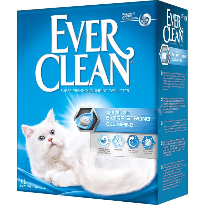 Наполнитель для кошачьего туалета Ever Clean Extra Strength Unscented, комкующийся, без ароматизатора, 6 л