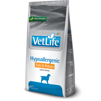 Сухой гипоаллергенный корм для собак Farmina Vet Life Dog Hypoallergenic Fish & Potato при пищевой аллергии, 2 кг