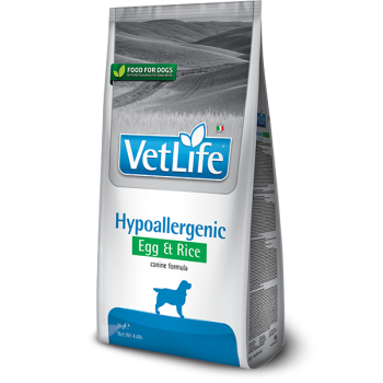 Сухой гипоаллергенный корм для собак Farmina Vet Life Hypoallergenic Egg & Rice при пищевой аллергии, 2 кг