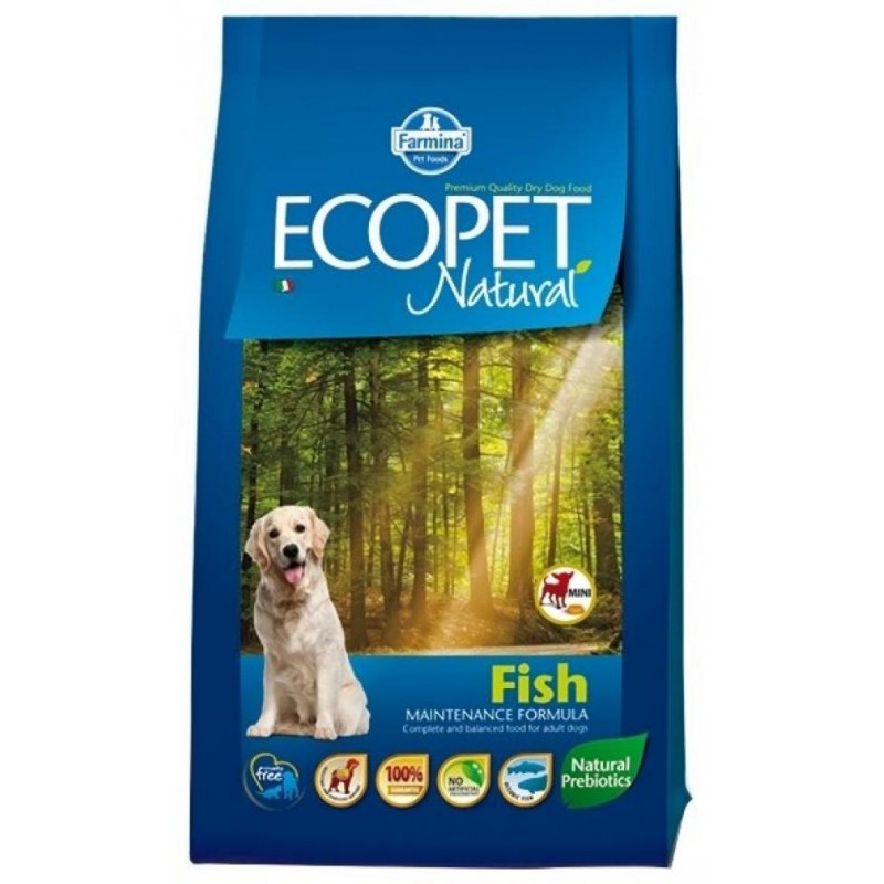 Farmina Ecopet Natural Fish Mini, для взрослых собак мелких пород, c рыбой, 2,5 кг