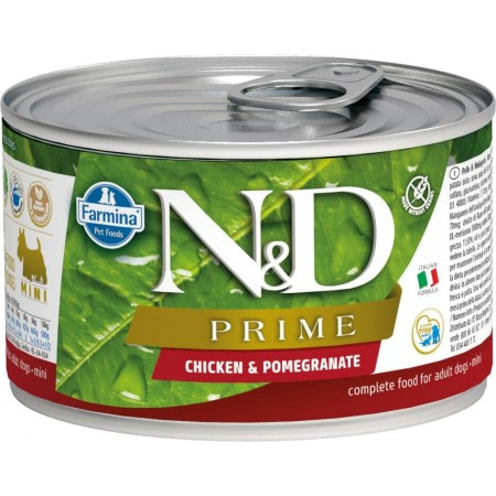 Беззерновые консервы для собак мелких пород Farmina N&D Prime Курица и гранат 140 гр