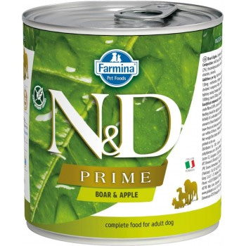 Беззерновые консервы для собак Farmina N&D Prime с кабаном и яблоком 285 гр