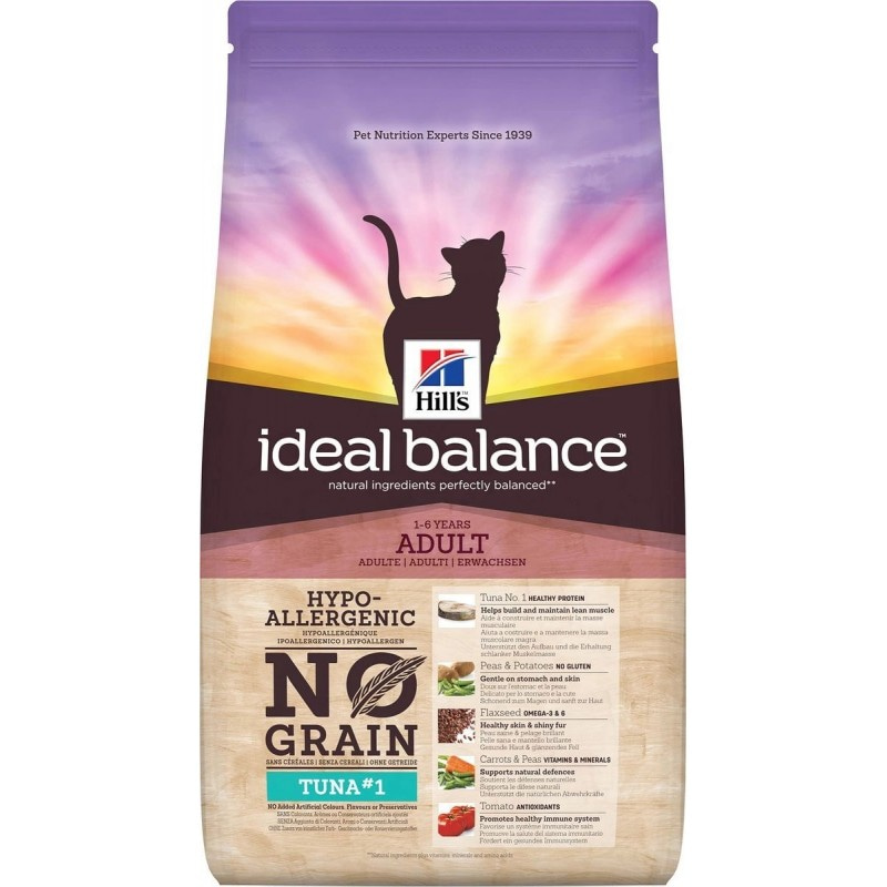 Hill's Ideal Balance No Grain натуральный беззерновой сухой корм для кошек с тунцом и картофелем 300 г
