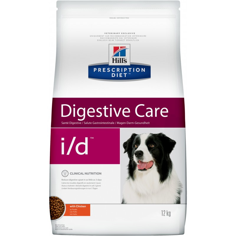 Сухой диетический корм для собак Hill's Prescription Diet i/d Digestive Care, при расстройствах пищеварения, желудочно кишечного тракта, с курицей, 12 кг