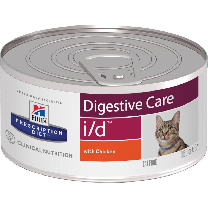 Влажный диетический корм для кошек и котят Hill's Prescription Diet i/d Digestive Care при расстройствах пищеварения, жкт, с курицей, 156 г