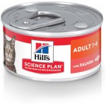 Влажный корм Hill's Science Plan для взрослых кошек для поддержания жизненной энергии и иммунитета, паштет с лососем, 82г