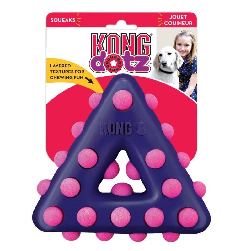KONG игрушка для собак Dotz треугольник большой 17 см