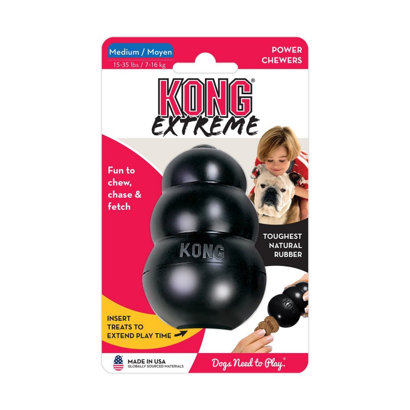 KONG Extreme игрушка под лакомства для собак "КОНГ" M очень прочная средняя 8х6 см
