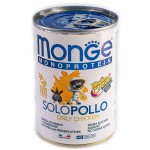 Монопротеиновые беззерновые консервы для собак Monge Monoprotein Solo Белка и Стрелка паштет из курицы 400 гр