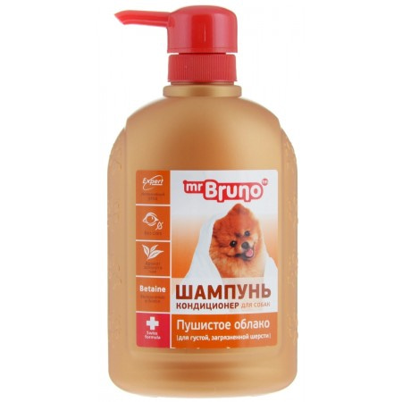 Шампунь-кондиционер для собак Mr.Bruno Пушистое облако, для густой и загрязненной шерсти, 350 мл