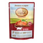 Корм влажный для кошек Nature's Table, для кошек, с лососем в соусе, 85 г