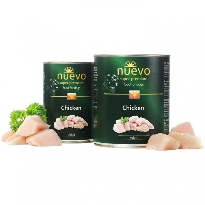 Влажный корм (консервы) для собак Нуэво адалт Курица Nuevo Adult Dog Canned with Chicken 400 гр