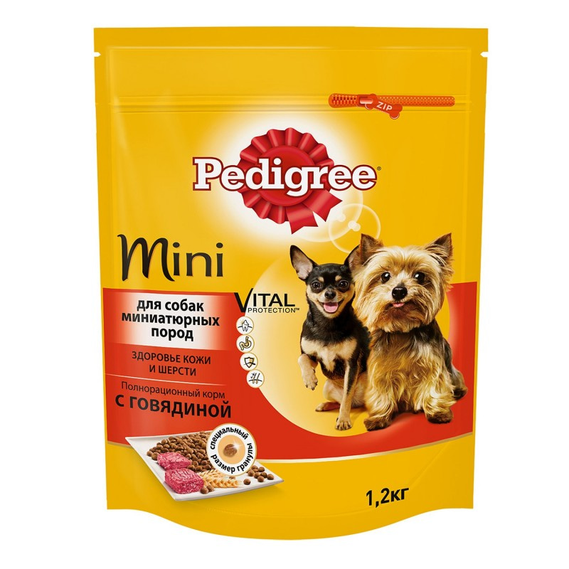 Купить PEDIGREE для взрослых собак миниатюрных пород, корм с говядиной 1,2 кг Pedigree в Калиниграде с доставкой (фото)