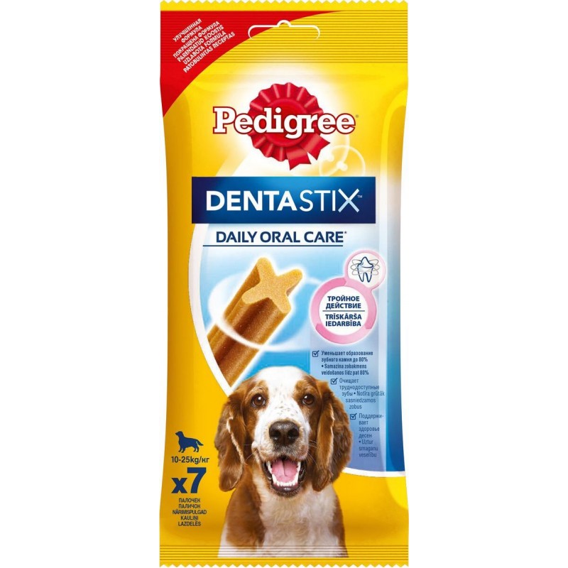 Лакомство для ухода за зубами PEDIGREE Denta Stix для собак средних пород весом от 10 до 25 кг, 180 г