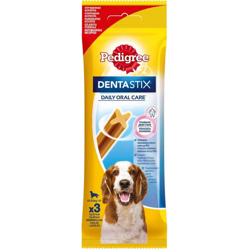 Лакомство для ухода за зубами PEDIGREE Denta Stix для собак средних пород весом от 10 до 25 кг, 77 г