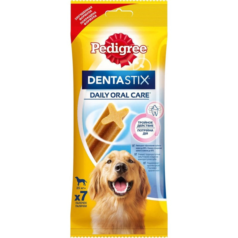Лакомство для ухода за зубами PEDIGREE Denta Stix для собак крупных пород более 25 кг, 270 г