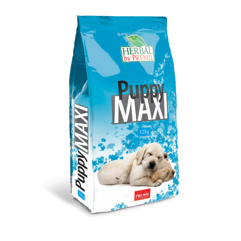 Сухой корм Супер Премиум класса Premil Puppy Maxi (Премил Паппи Макси) для щенков крупных пород с мясом индейки и утки 12 кг