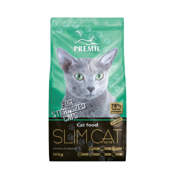 Premil Slim Cat для стерилизованных кошек с мясом индейки и цыпленка 400 гр