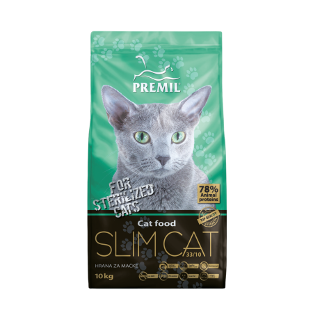 Корм на развес Premil Slim Cat для стерилизованных кошек с мясом индейки и цыпленка, 500 гр