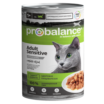 Probalance Sensitive консервы для кошек с чувствительным пищеварением или склонных к аллергии, 415 г