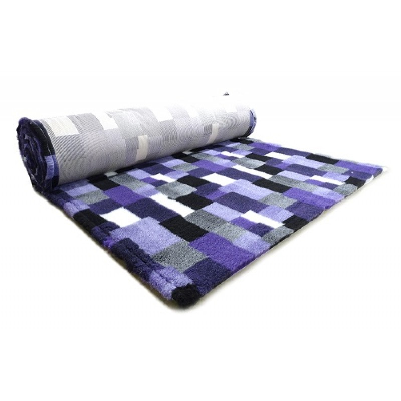 Купить ProFleece коврик меховой В Клетку 1х1,6 м фиолетовый/угольный ProFleece в Калиниграде с доставкой (фото)