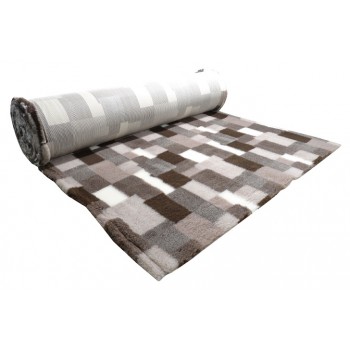 ProFleece коврик меховой В Клетку 1х1,6 м лиловый/шоколадный