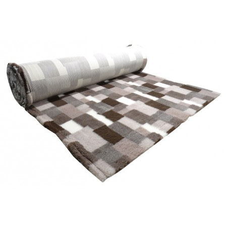 ProFleece коврик меховой В Клетку 1х1,6 м лиловый/шоколадный