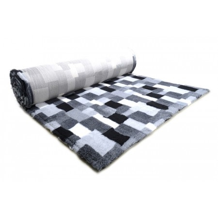 ProFleece коврик меховой В Клетку 1х1,6 м черный/белый