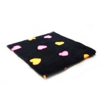 ProFleece коврик меховой Сердце 1х1,6 м черный/оранжевый/розовый