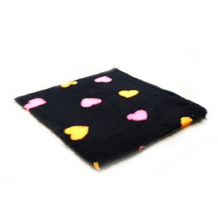 ProFleece коврик меховой Сердце 1х1,6 м черный/оранжевый/розовый