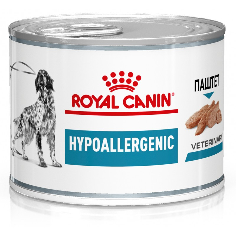 Влажный диетический корм Royal Canin Hypoallergenic Сanine для взрослых собак при пищевой аллергии/непереносимости, 200 гр