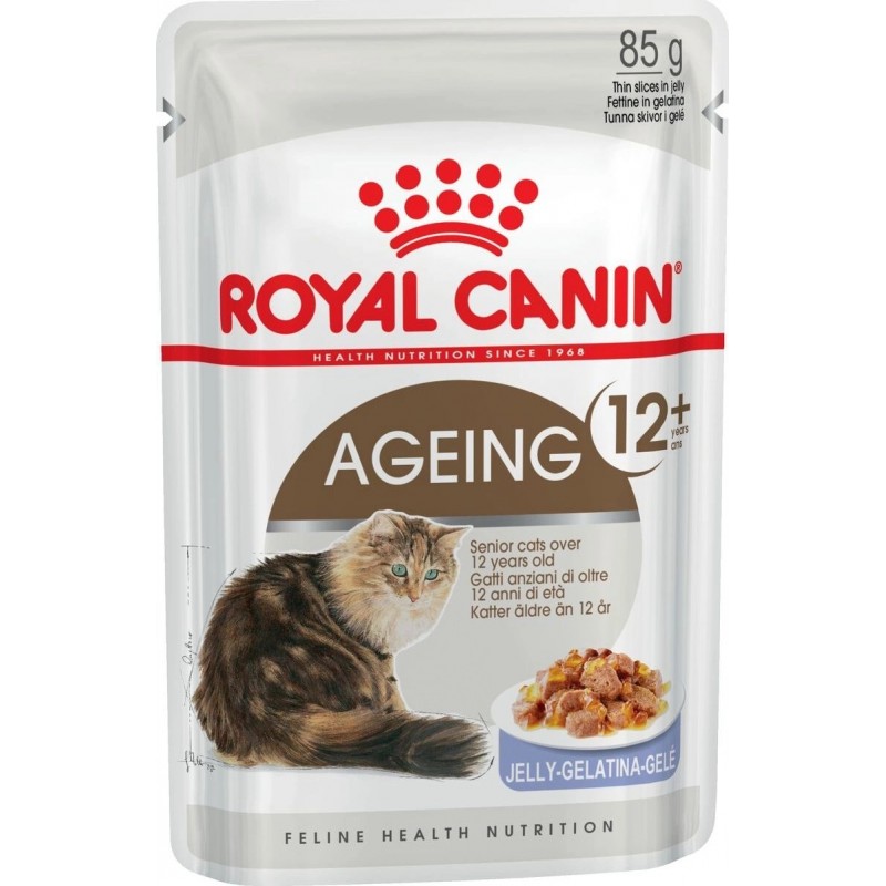 Консервы Royal Canin "Ageing +12", для кошек старше 12 лет, мелкие кусочки в желе, 85 г, 1 шт / 12 шт