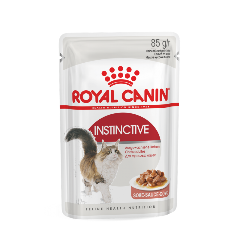 Корм консервированный Royal Canin Instinctive мелкие кусочки в соусе, для кошек старше 1 года, 85 г