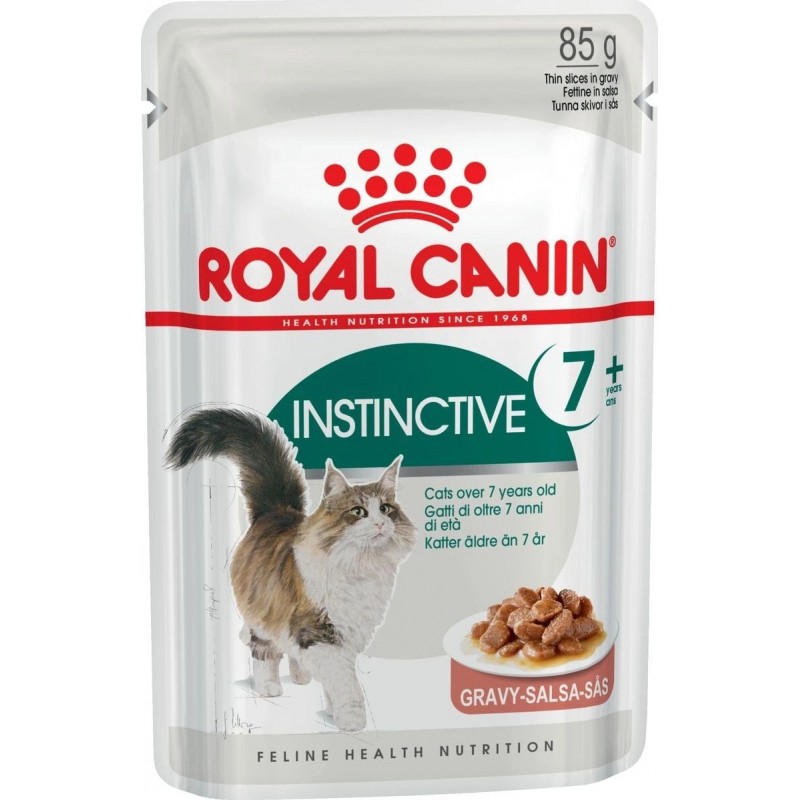 Консервы Royal Canin "Instinctive +7", для кошек старше 7 лет, мелкие кусочки в соусе, 85 г