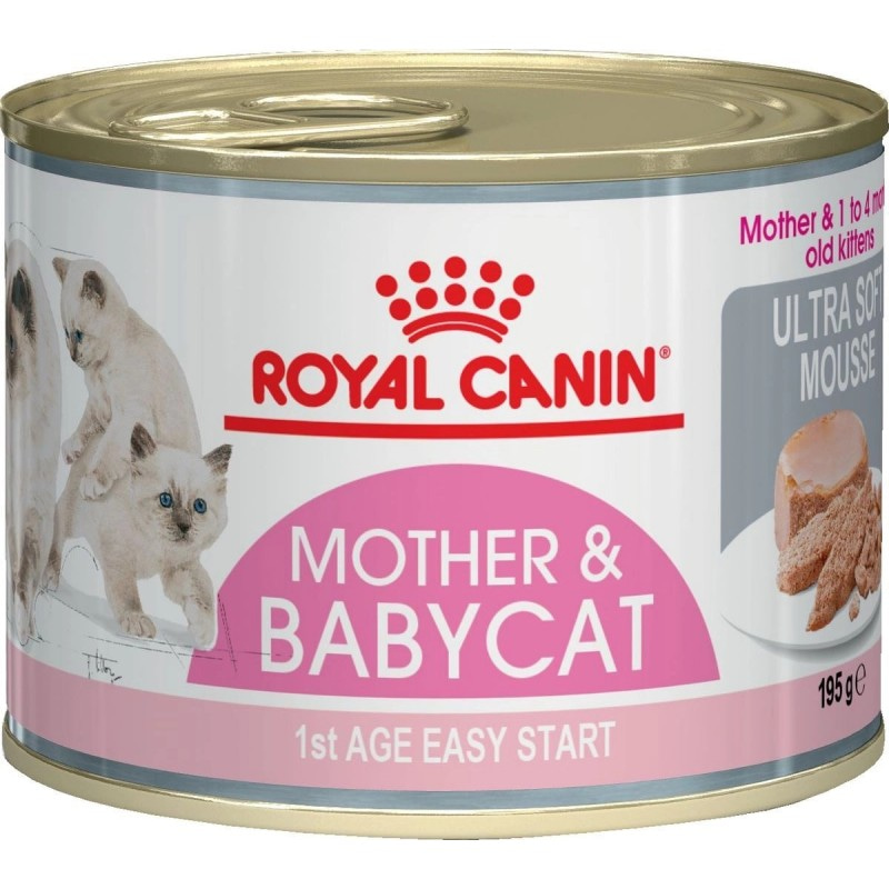 Консервы Royal Canin "Mother & Babycat", для беременных и кормящих кошек и котят от 1 до 4 месяцев, мусс, 195 г