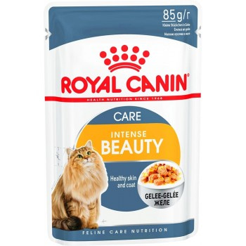 ROYAL CANIN Feline Care Nutrition Intense Beauty для кошек, здоровье кожи и шерсти, в желе, 85г