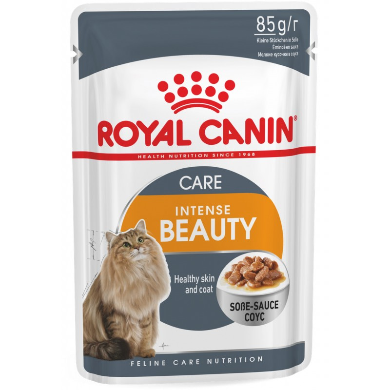 Купить ROYAL CANIN Feline Care Nutrition Intense для кошек, здоровье кожи и шерсти, в соусе, 85г Royal Canin в Калиниграде с доставкой (фото)
